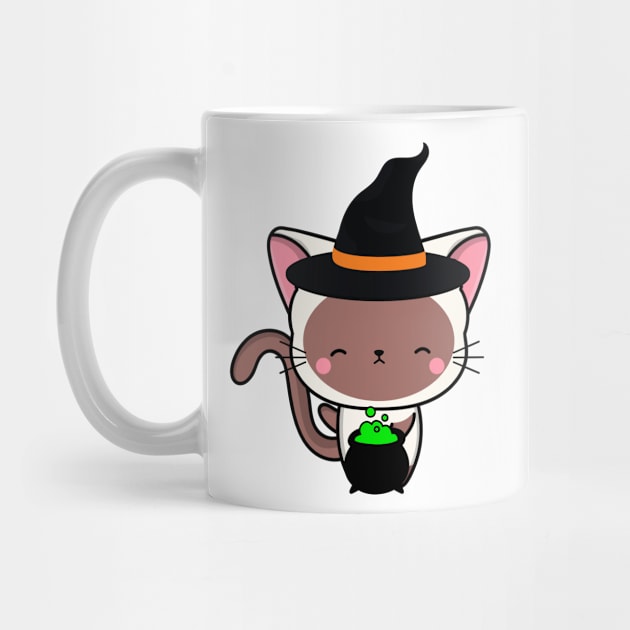 Cute white cat is a witch by Pet Station